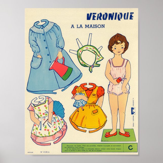 Vintage Paper Doll  Poster (Front)