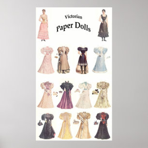 Vintage Paper Dolls, 1 of 2 Poster
