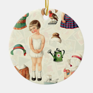 Vintage Paper Dolls Tree Ornament