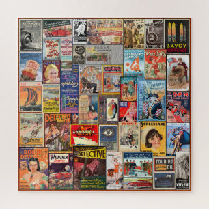 VINTAGE PAPER EPHEMERA COLLAGE JIGSAW PUZZLE
