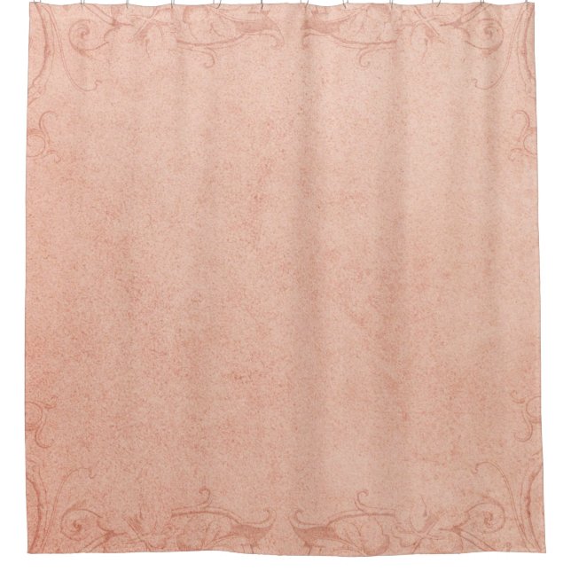 Vintage paper frame ornament shower curtain (Front)