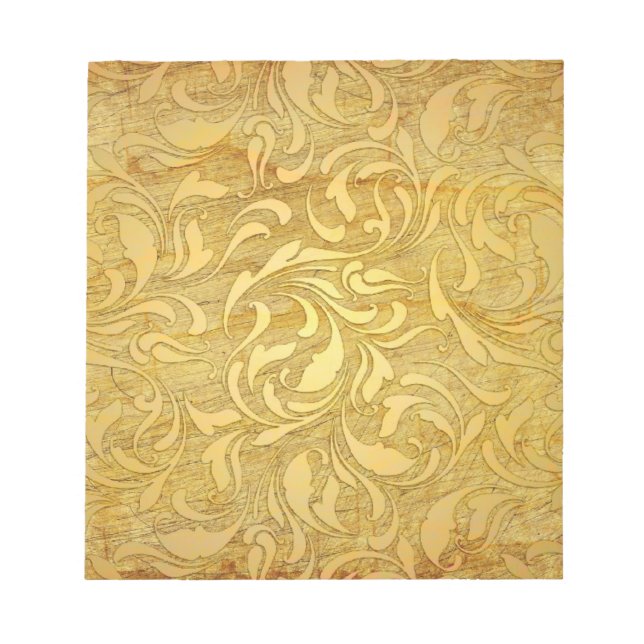 Vintage Paper Gold Design Notepad (Front)