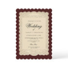 Vintage Paper Lace Burgundy Wedding