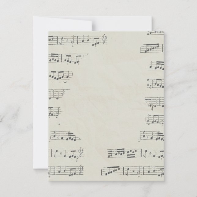 Vintage paper musical notes  (Front)