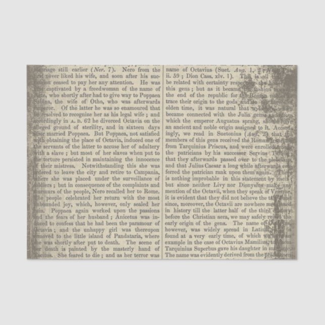 Vintage Paper Old Dictionary Page (Front)