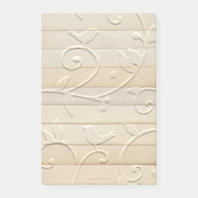 Vintage Paper Strips Design - Post-it Note Pad (Front)