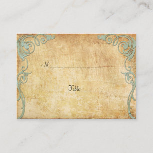 Vintage Paper Swirls Table Place Card