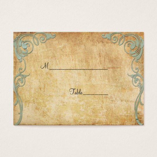 Vintage Paper Swirls Table Place Card