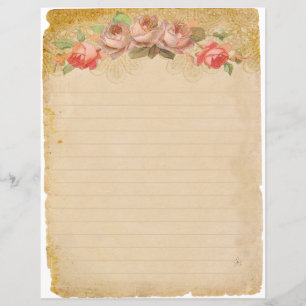 Vintage Paper with Roses Junk Journal