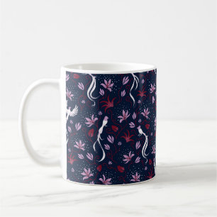 vintage paradise bird seamless repeating pattern b coffee mug