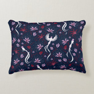 vintage paradise bird seamless repeating pattern b decorative cushion