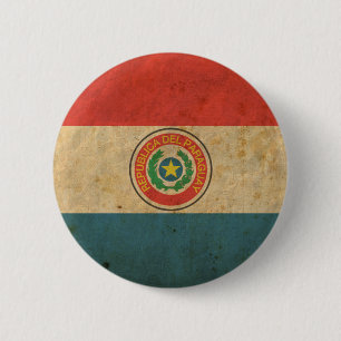 Vintage Paraguay Flag 6 Cm Round Badge