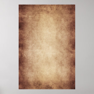 Vintage Parchment Antique Paper Background Custom Poster