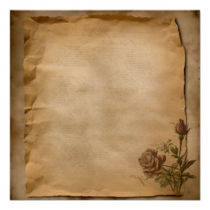 Vintage Parchment Antique Paper Background Custom Poster