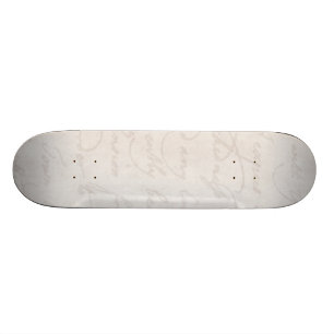 Vintage Parchment Antique Text Template Blank Skateboard