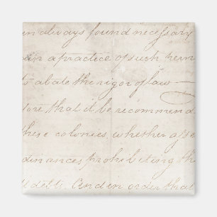 Vintage Parchment Antique Text Template Magnet