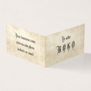 Vintage Parchment BOGO Loyalty Folded Card
