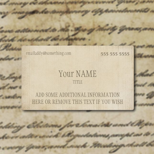 Vintage Parchment Business Card (Creator Uploaded)