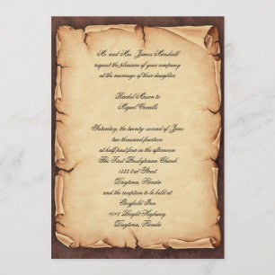 Vintage Parchment Invitation