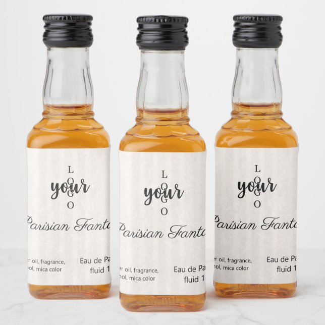 Vintage Parchment Logo Perfume Liquor Bottle Label (Bottles)