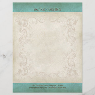 Vintage Parchment Look Letterhead Resume Paper