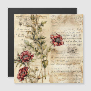 Vintage Parchment Love Letter with Flowers (1)