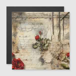 Vintage Parchment Love Letter with Flowers (10)