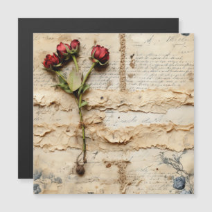 Vintage Parchment Love Letter with Flowers (2)