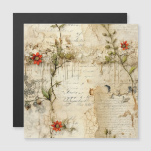 Vintage Parchment Love Letter with Flowers (6)