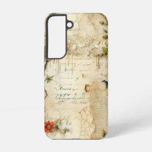 Vintage Parchment Love Letter with Flowers (6) Samsung Galaxy Case