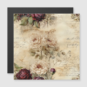 Vintage Parchment Love Letter with Flowers (7)