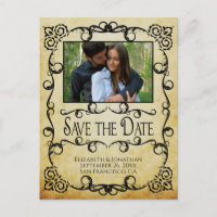 Vintage Parchment Ornate Wedding Save the Date