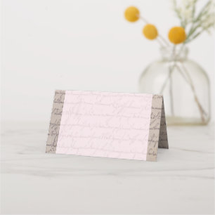 Vintage Parchment Pink Place Card