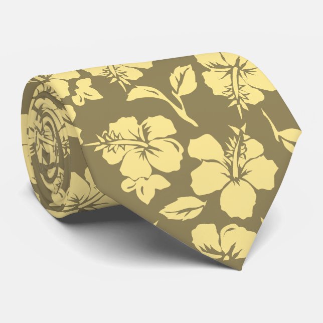 Vintage Pareau Hawaiian Hibiscus Ties (Rolled)