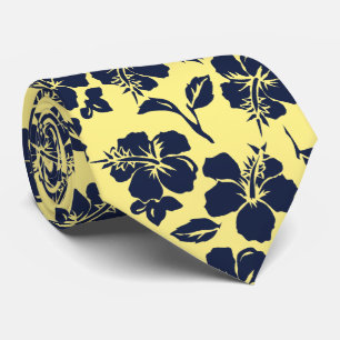 Vintage Pareau Hawaiian Hibiscus Two-sided Printed Tie