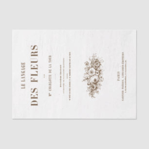 Vintage Paris 1839 The Language of Flowers  Tissue Tissue Paper