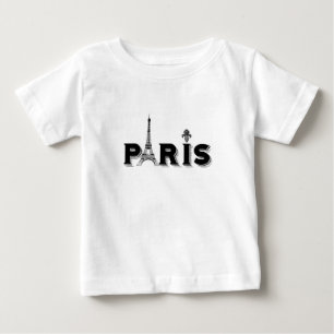 Vintage-Paris black and white-baby t-shirt