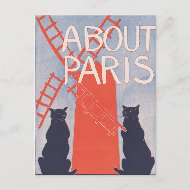 Vintage Paris Book Cover Postcard (Front)