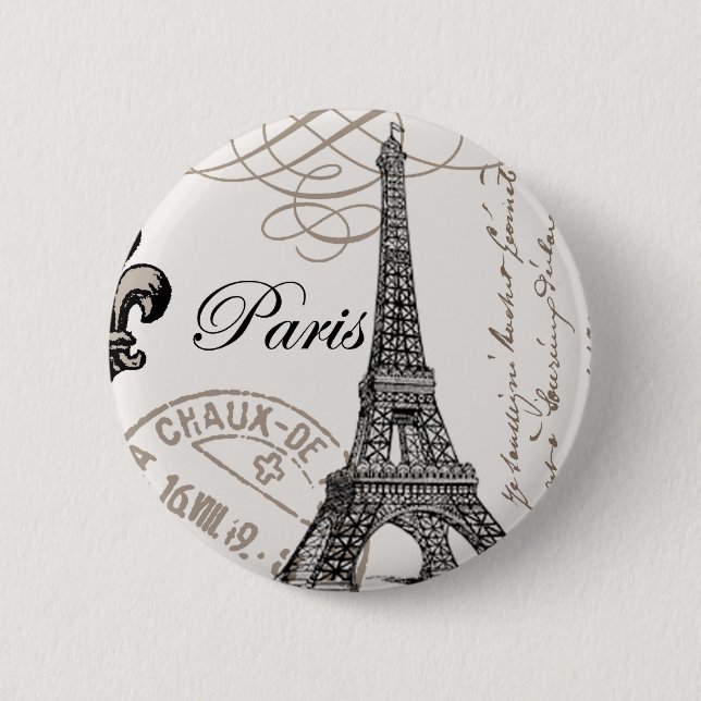 Vintage Paris...button pin (Front)