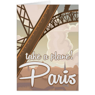 Vintage Paris Cartoon travel poster