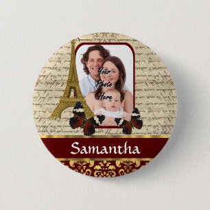 Vintage Paris collage 6 Cm Round Badge