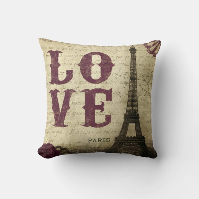 Vintage Paris Cushion (Front)