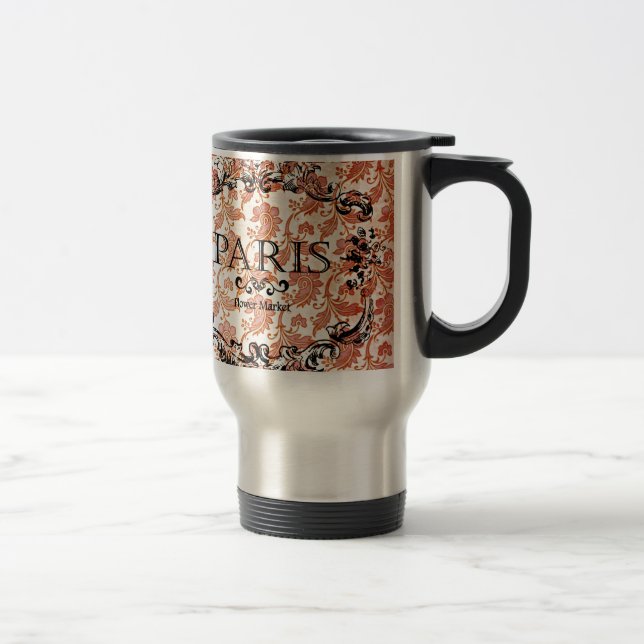 Vintage Paris Damask Travel Mug (Right)