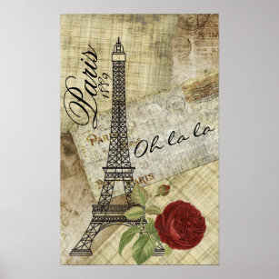 Vintage Paris Design Poster