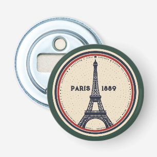 Vintage Paris Eiffel Tower 1889 Button Bottle Open Opener