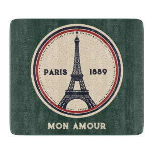 Vintage Paris Eiffel Tower 1889 Cutting Board