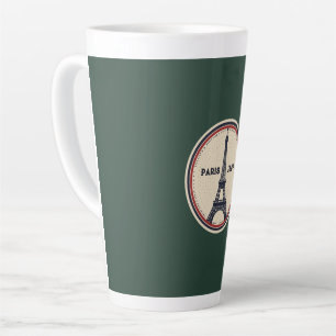 Vintage Paris Eiffel Tower 1889 Travel Latte Mug
