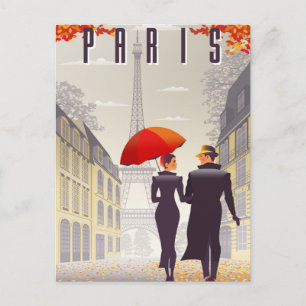 Vintage Paris eiffel tower architecture french  Postcard