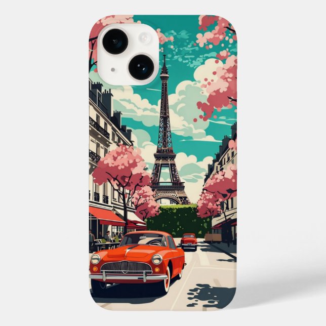Vintage Paris Eiffel Tower  Case-Mate iPhone Case (Back)