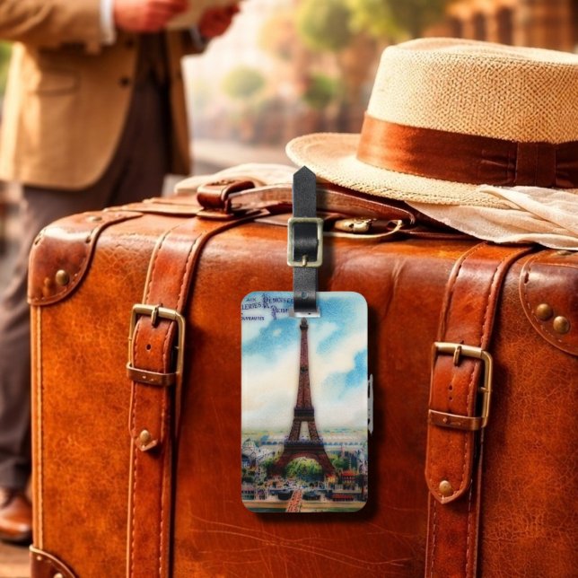 Vintage Paris  - Eiffel Tower Luggage Tag (Creator Uploaded)
